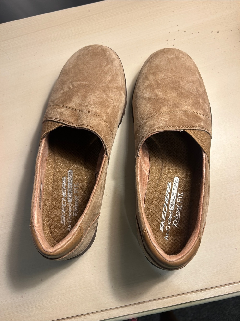 Skechers Women’s Casual Slip-On Loafers in Tan